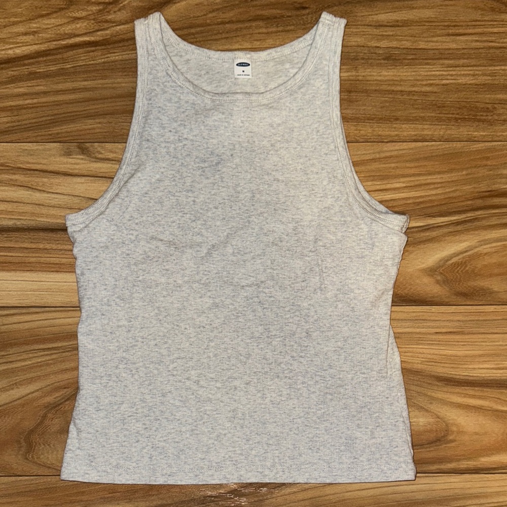 Old Navy Light Gray High Neck Tank Top